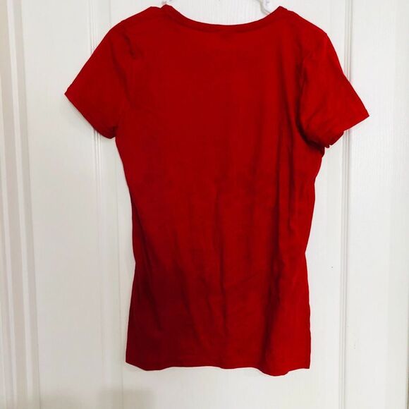 Fruit of the Floom Women's T-Shirt Unicorn Cotton Short Sleeve Red Size Medium - Picture 5 of 5